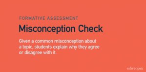 Misconception Check: Given a common misconception about a topic, students explain why they agree or disagree with it