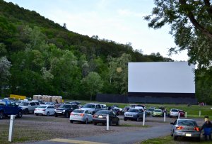 A drive-in movie theater in Wilkes-Barre, Pennsylvania.