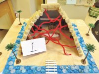 Model of a pyramid built by a student