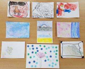 Nine visual representations of breath.