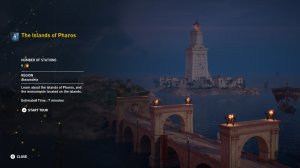 Screenshot of Assassin's Creed: Discovery Tour gameplay, in which the player visits the Pharos of Alexandria