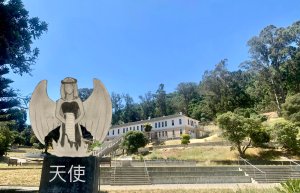 Angel statue in a park