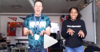 Teacher and student in Dubsmash video
