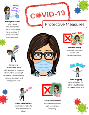 A Bitmoji protective measures COVID-19 poster