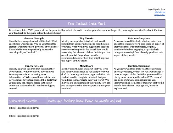 Teaching Kids to Give and Receive Quality Peer Feedback | Edutopia