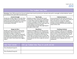 Peer feedback chart