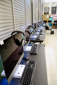 Computers in a row