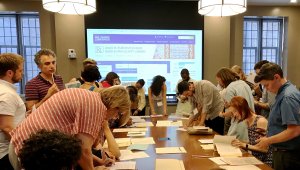 Teachers explore primary documents at the Duke University Rubenstein Library.
