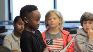 Students in circle practice at Valor Academy.