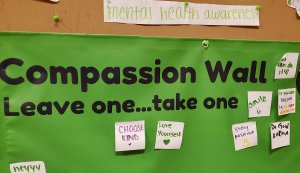 A Compassion Wall at Peter Faustino's school.