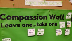 A Compassion Wall at Peter Faustino's school.