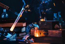 Making stars: magical still life with sparks
