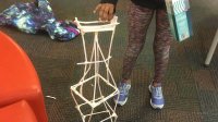 Student straw tower