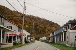 A downtown street in Belfry, Kentucky