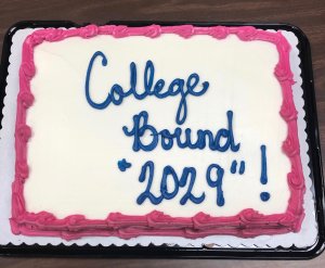 College Bound 2029 cake.