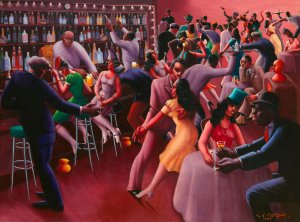 Nightlife, Archibald J Motley Jr, 1943, Art Institute of Chicago, Chicago, Illinois, USA, North America
