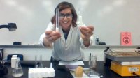 Science teacher recording science lab for distance learning