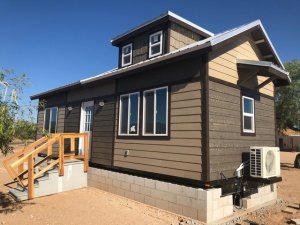 A tiny house for a teacher in Vail, Arizona.