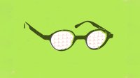 Illustration of black glasses with a calendar in the lenses