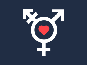 Illustration of gender symbols connected by a circle