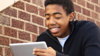 Photo of high school student With iPad