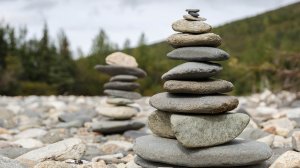Stack of rocks in the mountains