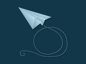 Illustration of a paper airplane