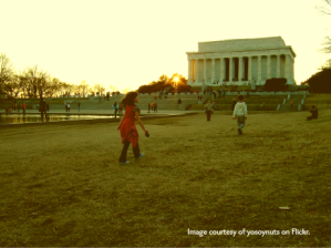 Student on the Capitol Mall