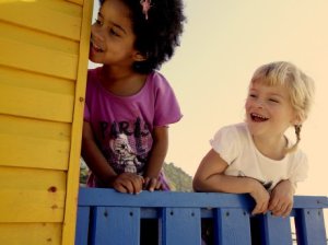 Two Children Outside