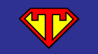Superhero image featuring the letter "T"