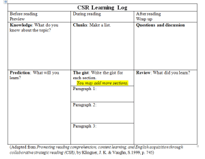 Learning Log