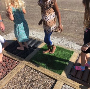 Children on tactile path
