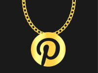 Illio of a medallion with the Pinterest logo