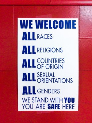 A safe space sign at Marysville Elementary School in Portland, Oregon.