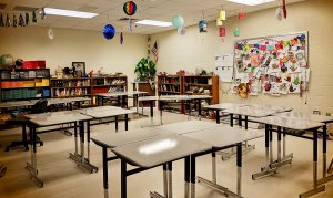 Christy Ford's empty classroom.