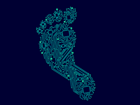An illustration of a digital footprint