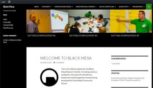 Screen shot of the Black Mesa web page