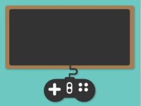 Game controller attached to a blackboard