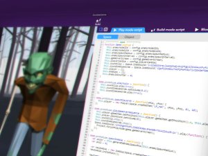 Students program a monster through CoSpaces.