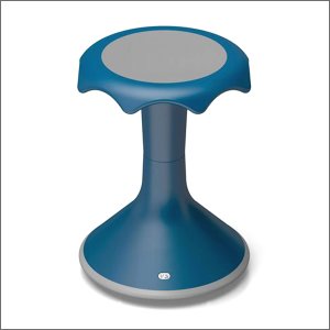A blue hokki stool