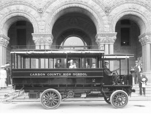 Vintage school bus from 1912.