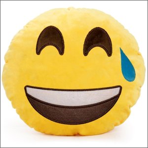 A smiley face pillow