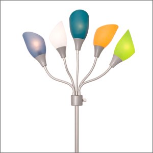 A colorful floor lamp