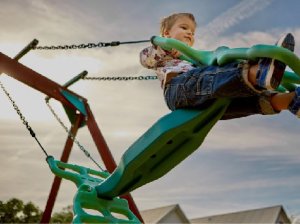 Child on a swing