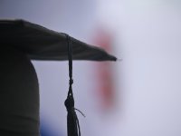photo of a student in a mortarboard