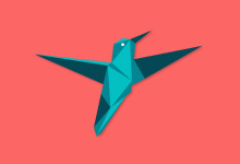 Illo of an origami hummingbird