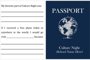 A passport template to fill-in for Culture Night