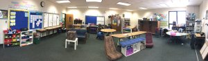 A panoramic view of a flexible classroom