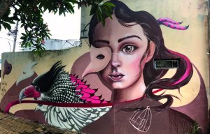 Soared Beauty street art by artist Caro Pepe