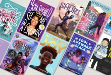 Collage of non-trauma focused books for teens, featuring black protagonists